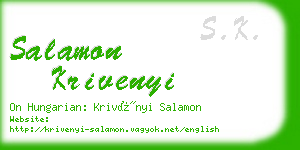 salamon krivenyi business card